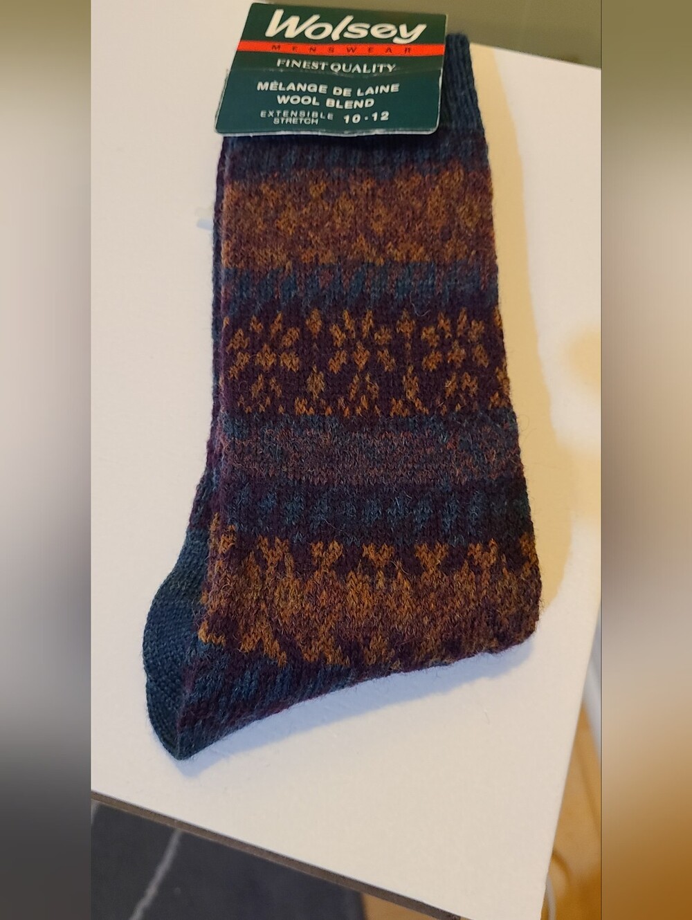 Wolsey Patterned Wool Blend Socks